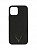 Чехол Guess Saffiano Triangle metal logo для iPhone 12 mini, черный