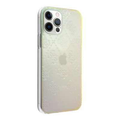 Чехол Guess 4G 3D raised для iPhone 12/12 Pro, радужный
