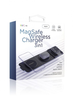 БЗУ vlp Wireless Charger 3 в 1 с Magsafe, черное 2